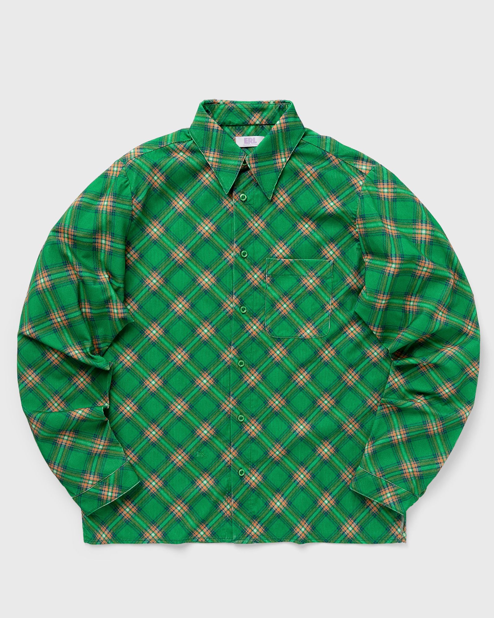 ERL PLAID CORDUROY SHIRT WOVEN men Overshirts green in Größe:M von ERL