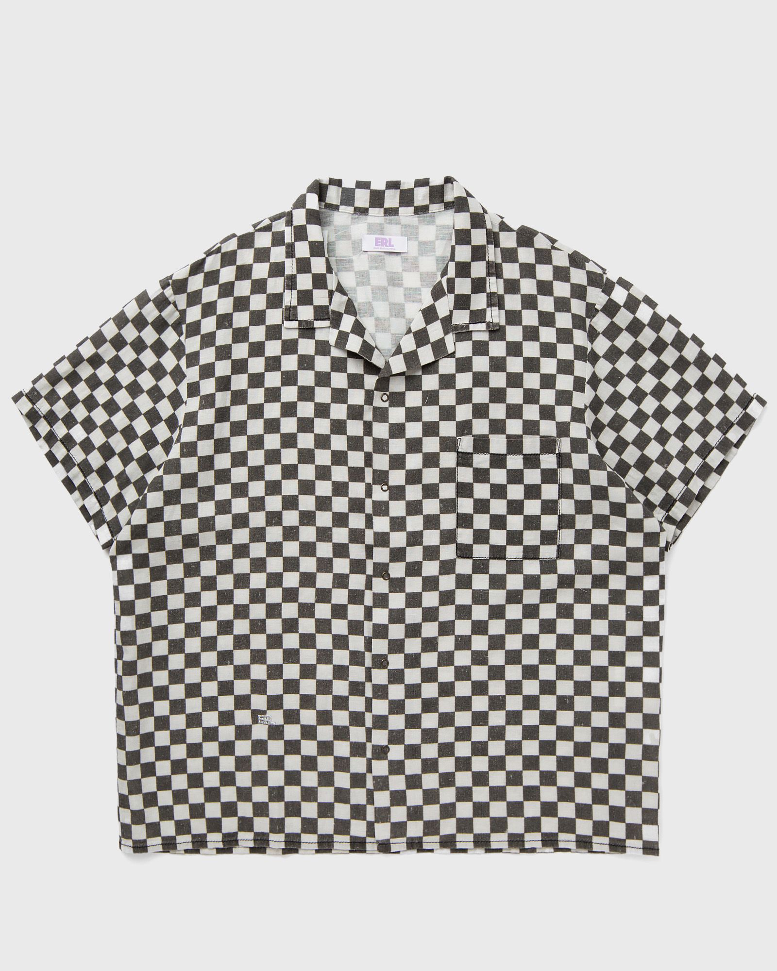 ERL PRINTED HAWAIAN SHIRT WOVEN men Shortsleeves black|white in Größe:L von ERL