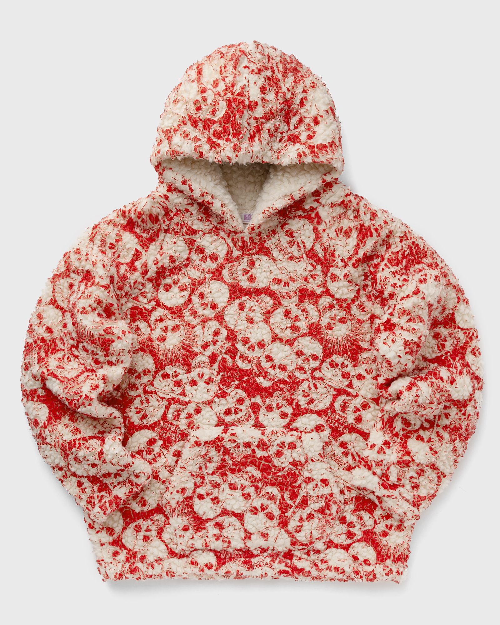 ERL PRINTED VINTAGE FLEECE HOODIE KNIT men Hoodies red in Größe:M von ERL