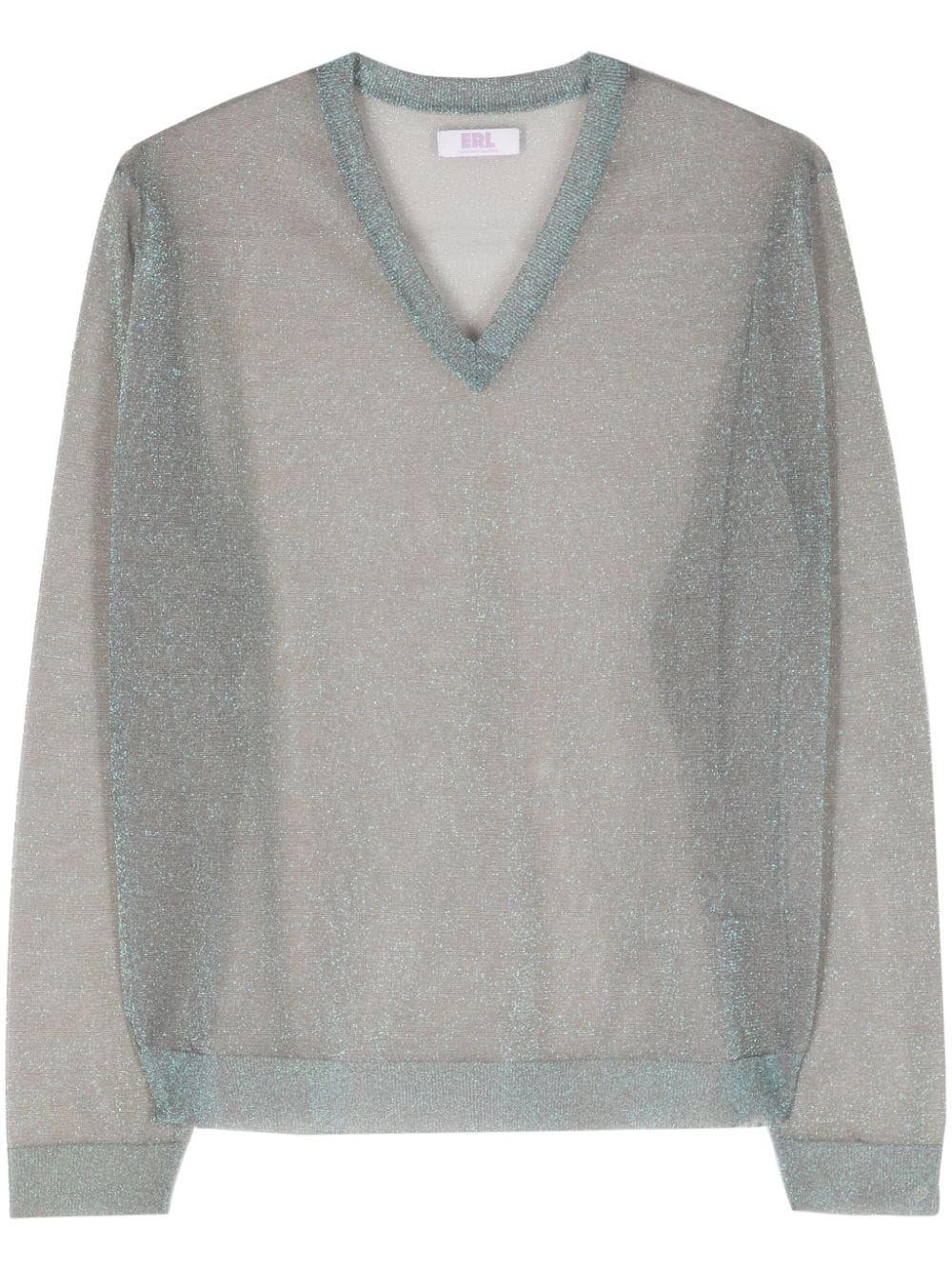 ERL V-neck lurex jumper - Grau von ERL