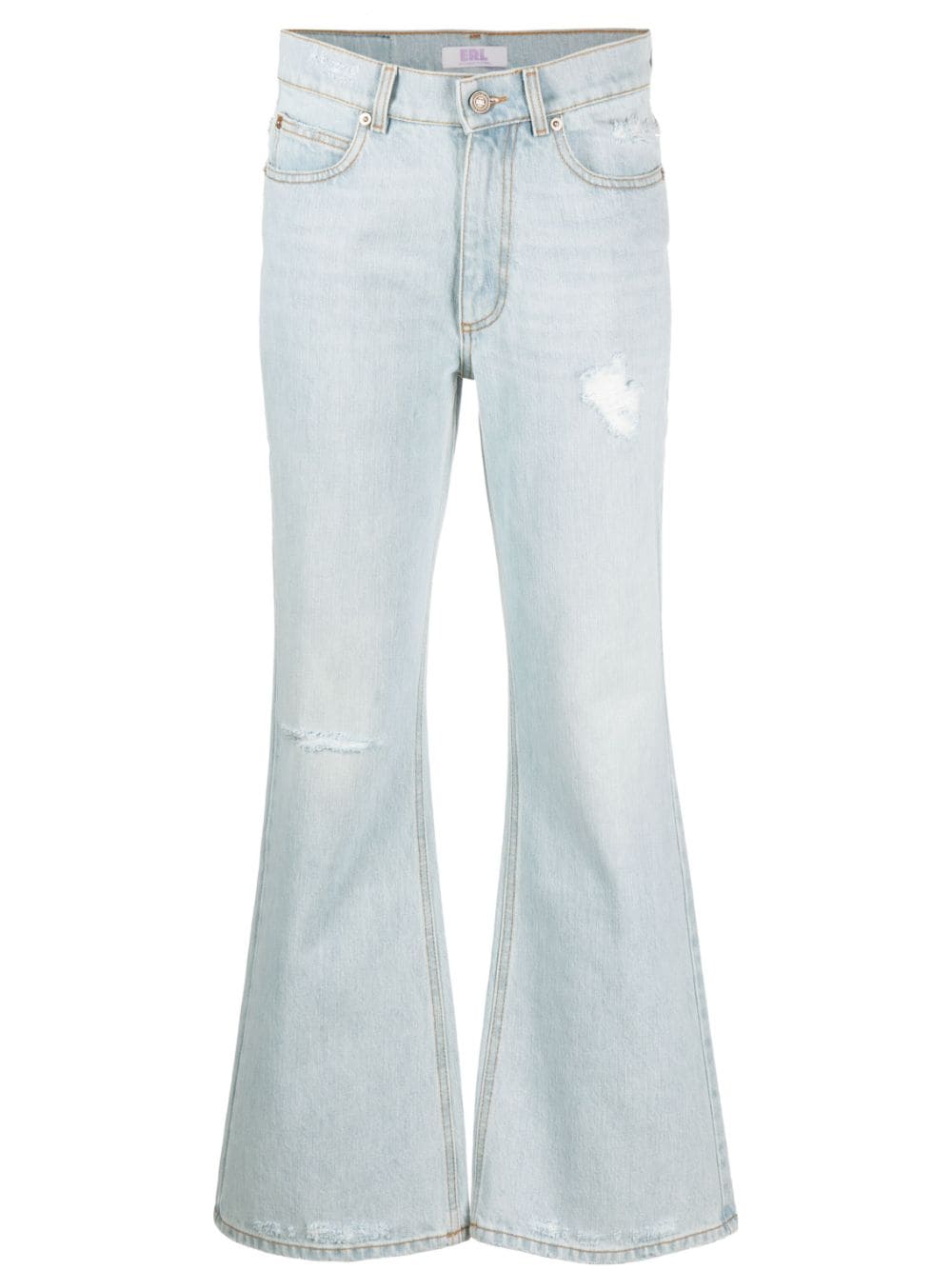 ERL Bootcut-Jeans im Distressed-Look - Blau von ERL