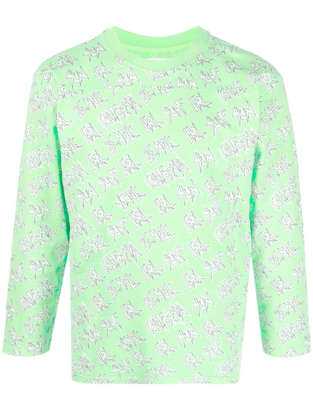 ERL Langarmshirt mit Logo-Print - Grün von ERL