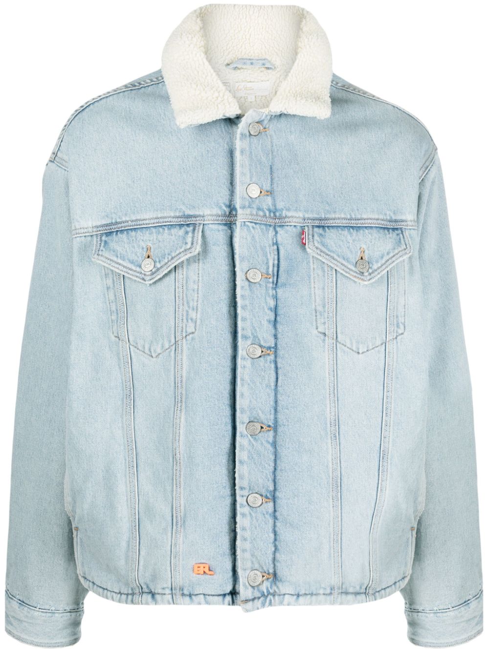 ERL x Levi's Trucker-Jacke mit Faux Shearling - Blau von ERL