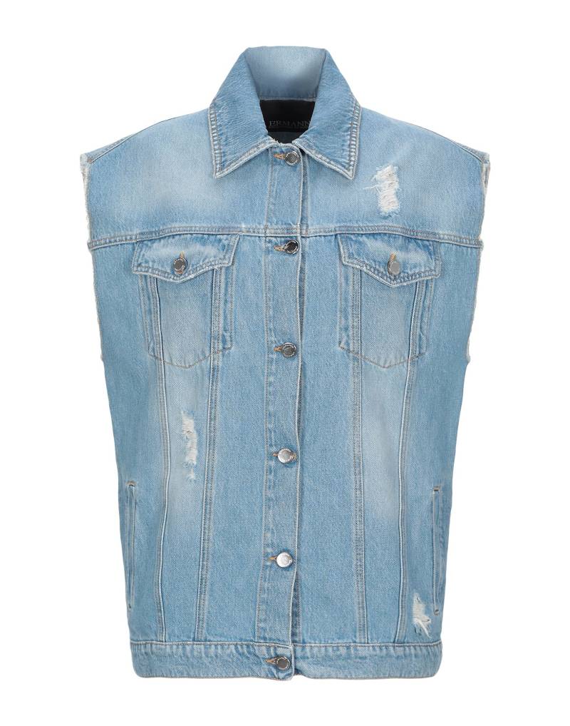 ERMANNO DI ERMANNO SCERVINO Jeansjacke/-mantel Damen Blau von ERMANNO DI ERMANNO SCERVINO