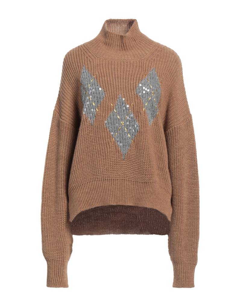 ERMANNO FIRENZE Rollkragenpullover Damen Kamel von ERMANNO FIRENZE