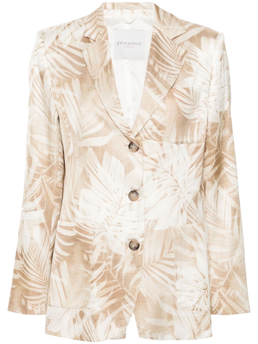 ERMANNO FIRENZE forest-print blazer - Nude von ERMANNO FIRENZE