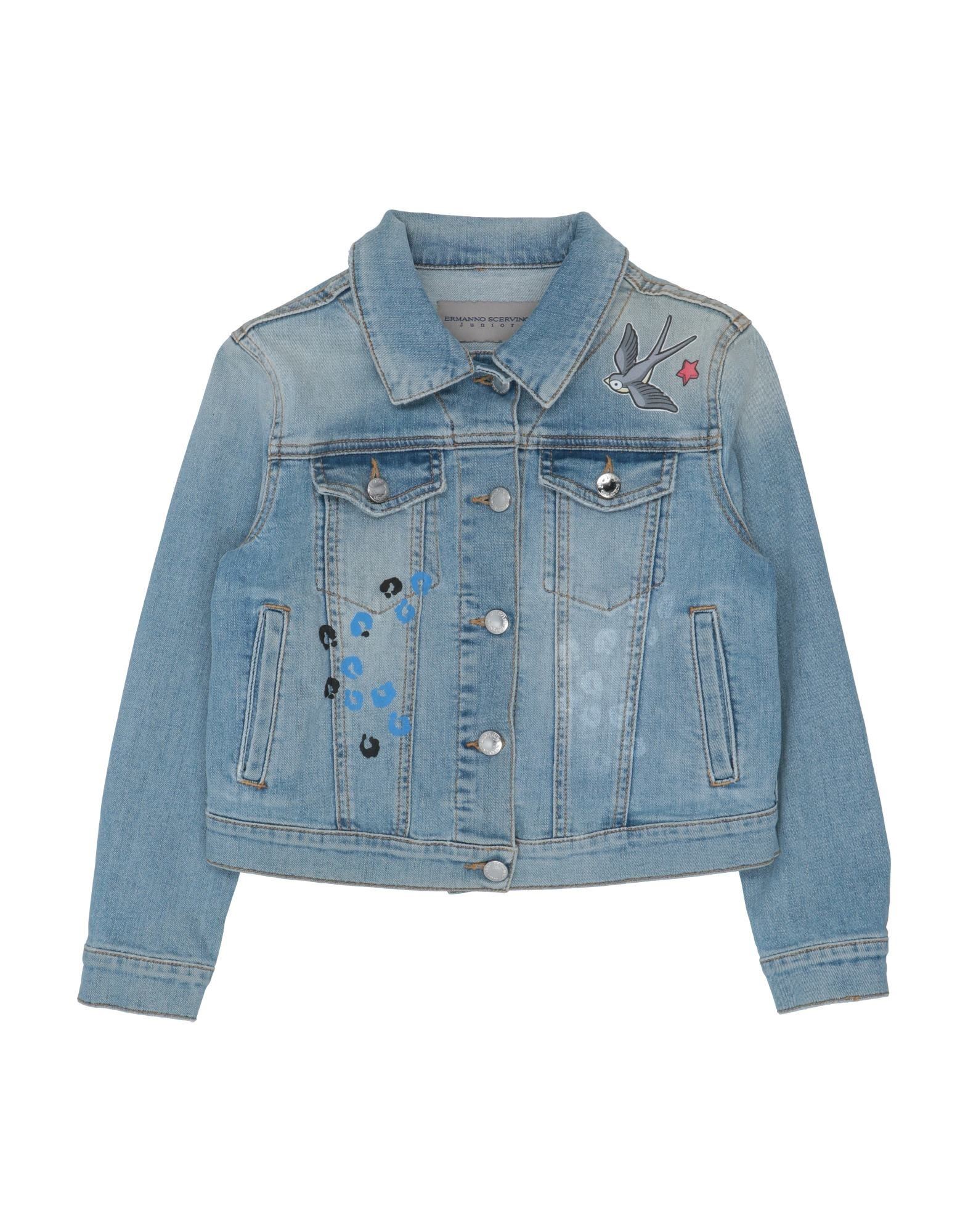 ERMANNO SCERVINO JUNIOR Jeansjacke/-mantel Kinder Blau von ERMANNO SCERVINO JUNIOR