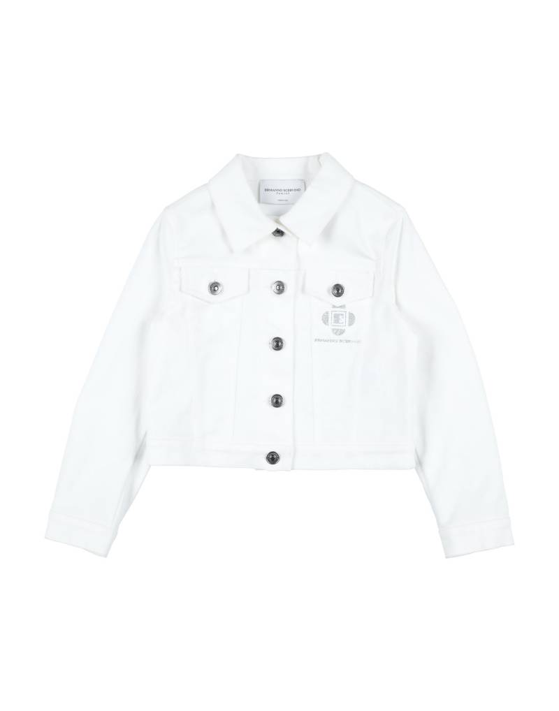 ERMANNO SCERVINO JUNIOR Jeansjacke/-mantel Kinder Weiß von ERMANNO SCERVINO JUNIOR