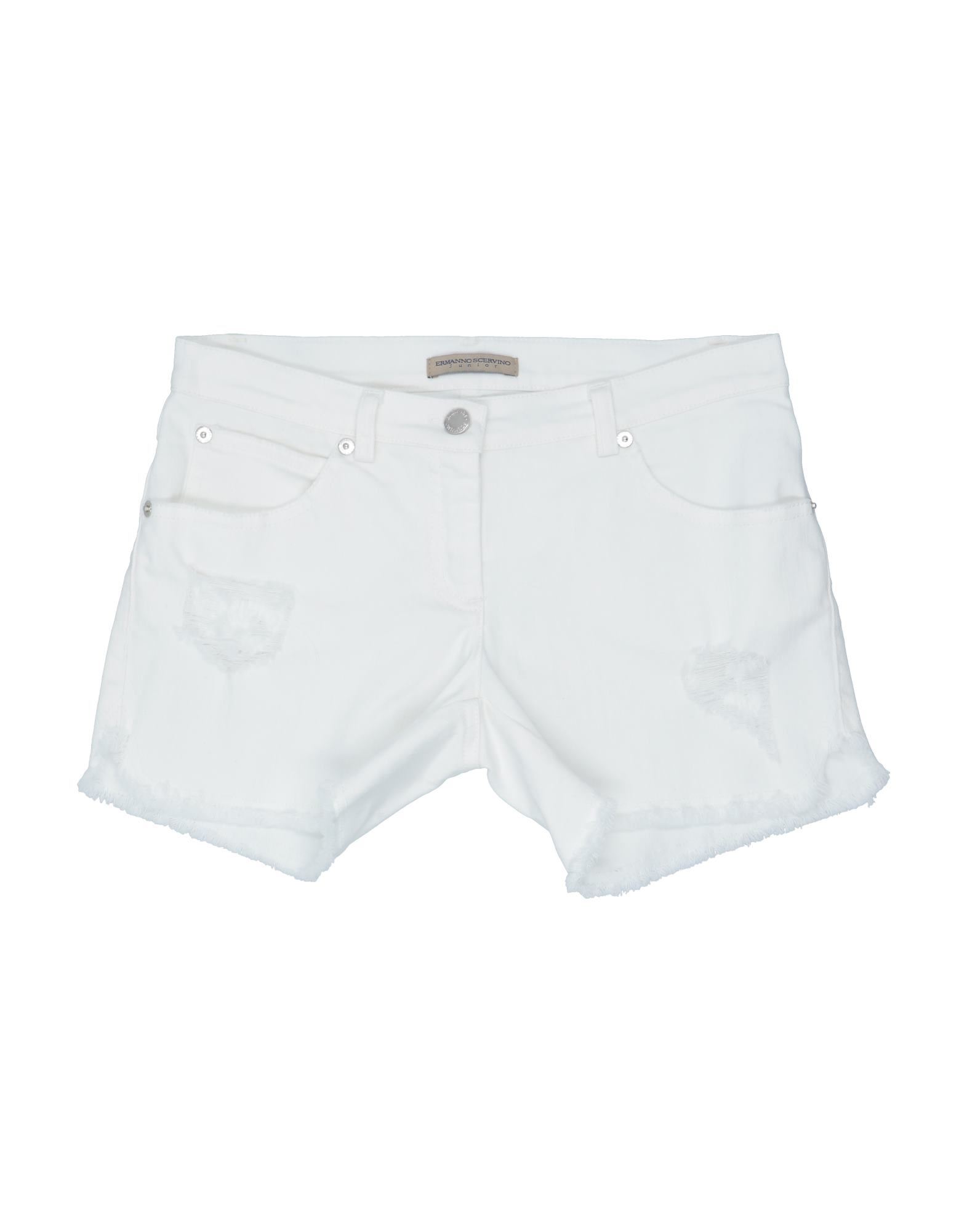 ERMANNO SCERVINO JUNIOR Jeansshorts Kinder Weiß von ERMANNO SCERVINO JUNIOR