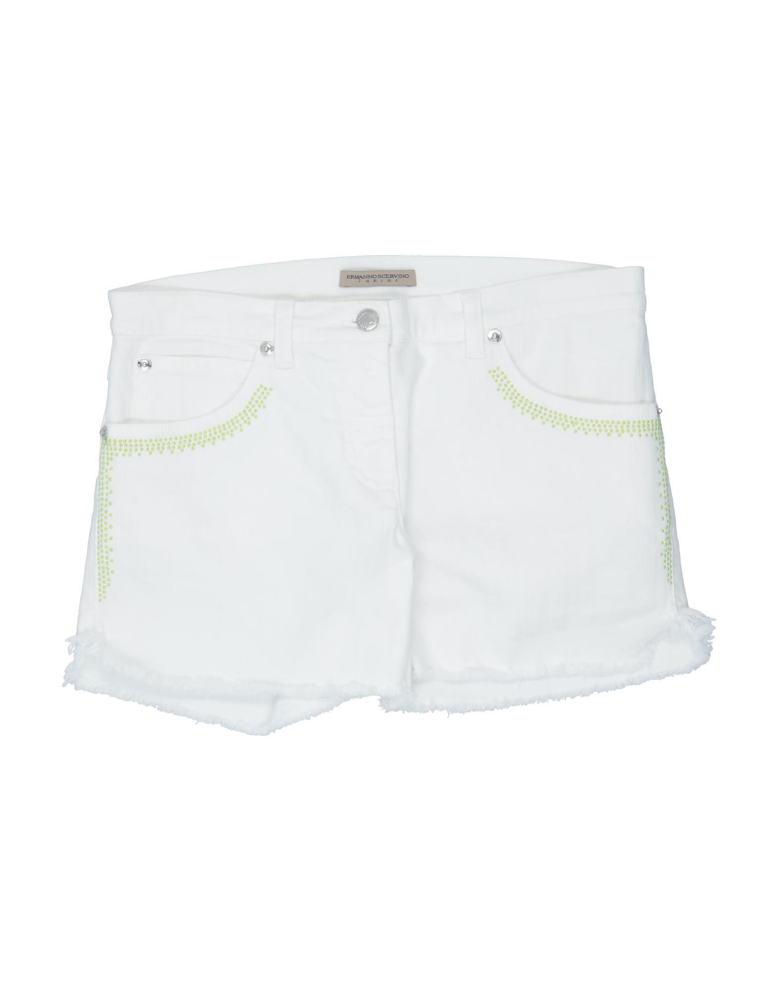 ERMANNO SCERVINO JUNIOR Jeansshorts Kinder Weiß von ERMANNO SCERVINO JUNIOR