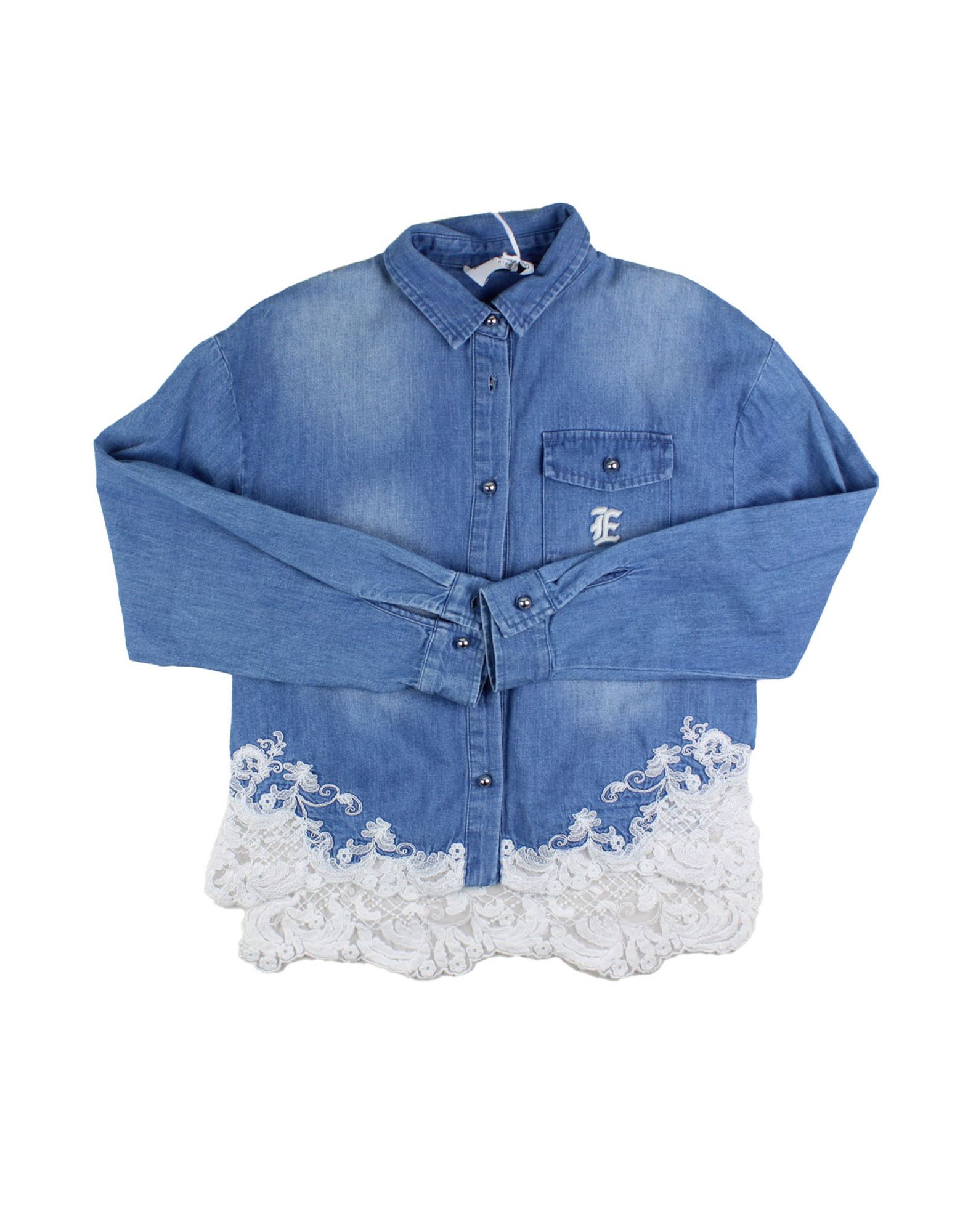 ERMANNO SCERVINO Jeanshemd Kinder Azurblau von ERMANNO SCERVINO