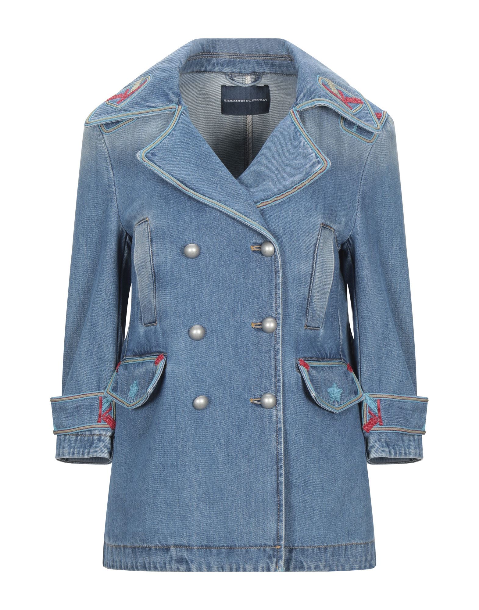 ERMANNO SCERVINO Jeansjacke/-mantel Damen Blau von ERMANNO SCERVINO