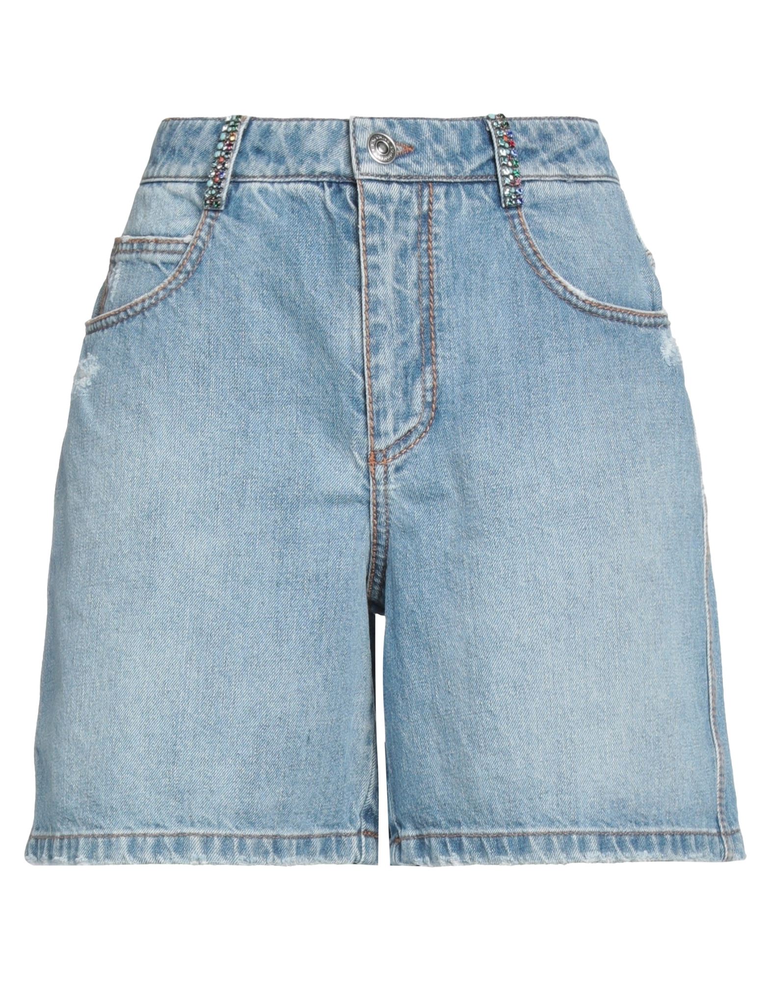 ERMANNO SCERVINO Jeansshorts Damen Blau von ERMANNO SCERVINO