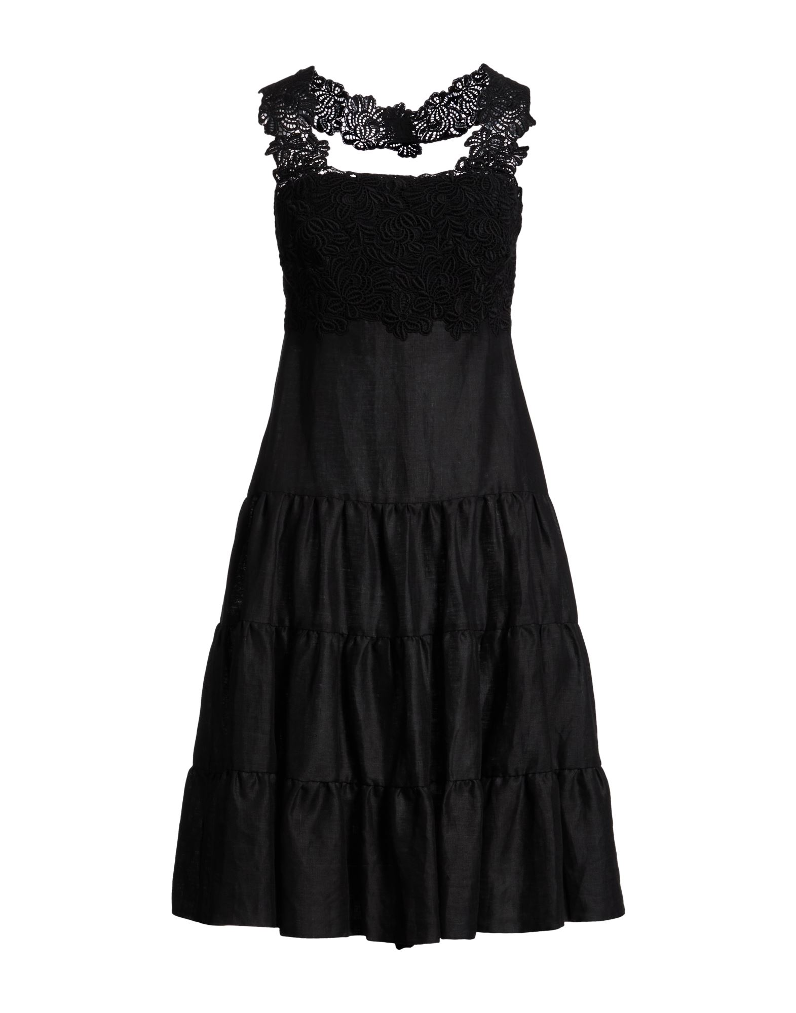 ERMANNO SCERVINO Midi-kleid Damen Schwarz von ERMANNO SCERVINO