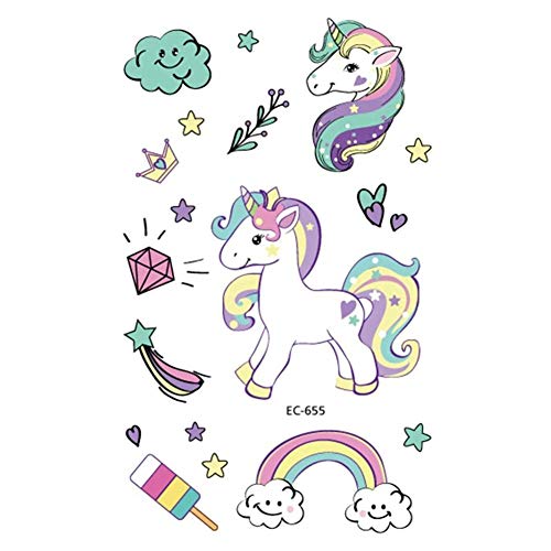 EROSPA® Einhorn Unicorn - Tattoo Sticker temporär - Kinder Mädchen von EROSPA