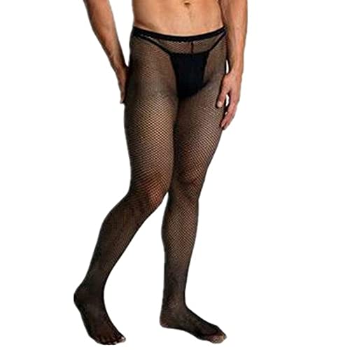 EROSPA® Fishnet -Strumpfhose Pantyhose - Fischnetz - Herren/Männer - Schwarz - Einheitsgröße One Size S-L von EROSPA