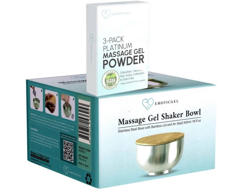 EROTICGEL Gleit- und Massagegel Massage Gel Shaker Bowl, Schale für Nuru-Massagegel, 3-tlg., - Inklusive 3x5g japanisches Massagegel-Pulver EROTICGEL Gleit- und Massagegel Massage Gel Shaker Bowl, Schale für Nuru-Massagegel, 3-tlg., - Inklusive 3x5g japanisches Massagegel-Pulver von EROTICGEL