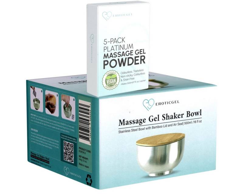 EROTICGEL Gleit- und Massagegel Massage Gel Shaker Bowl, Schale für Nuru-Massagegel, 5-tlg., - Inklusive 5x5g japanisches Massagegel-Pulver EROTICGEL Gleit- und Massagegel Massage Gel Shaker Bowl, Schale für Nuru-Massagegel, 5-tlg., - Inklusive 5x5g japanisches Massagegel-Pulver von EROTICGEL