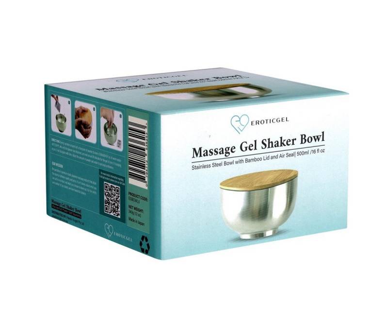 EROTICGEL Gleit- und Massagegel Massage Gel Shaker Bowl, Silberfarben mit Deckel aus Bambus, 1-tlg., Schale für Nuru-Massagegel EROTICGEL Gleit- und Massagegel Massage Gel Shaker Bowl, Silberfarben mit Deckel aus Bambus, 1-tlg., Schale für Nuru-Massagegel von EROTICGEL
