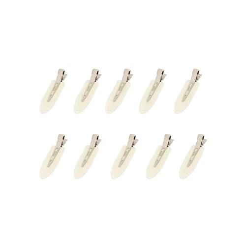 10 Stück/Set, keine Falten, einfache Haarspangen für Damen und Mädchen, Haarstyling, Make-up, keine Biegung, Haarspangen, modisches Haar-Accessoire (PT5004-Weiß, 10 Stück) von ERQIAO