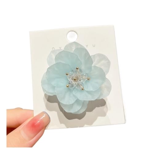 5-teiliges Set für Damen, mehrfarbig, Kirschblüten-Kamelie, schöne Seitenclip mit Pony-Haarnadel für den täglichen Gebrauch (eine Kamelienblau) von ERQIAO