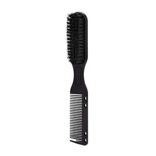 ERQIAO Herren Bart Styling Kämme Haarfragmente Kehren Bart Styling Pflege Doppelkopf Multifunktions Pinsel Kamm bequem Haar Styling einfach zu bedienen (Schwarz) von ERQIAO