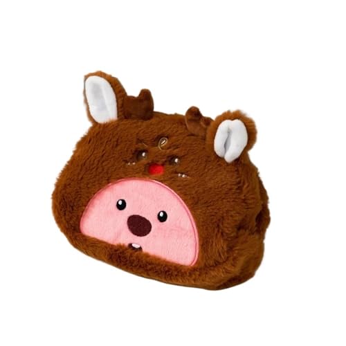 ERQIAO Kawaii Plüsch-Federmäppchen, großes Fassungsvermögen, Stifttasche, rosa Make-up-Aufbewahrungstasche für Mädchen, Schule, Büro, Organizer, Schreibwaren, braun, Einheitsgröße ERQIAO Kawaii Plüsch-Federmäppchen, großes Fassungsvermögen, Stifttasche, rosa Make-up-Aufbewahrungstasche für Mädchen, Schule, Büro, Organizer, Schreibwaren, braun, Einheitsgröße von ERQIAO