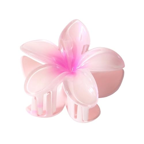 Haarnadel mit süßem Farbverlauf, Acryl, Plumeria-Blume, Haarnadel, Haarschmuck für Damen, 8 cm, 4 Stück (Rosa) von ERQIAO