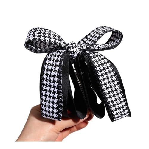 Korea-Bandschleife, Bananen-Clip, Kunstperle, vertikaler Pferdeschwanz-Clip, süße Haarnadel, modischer Haarschmuck für Damen (04) von ERQIAO