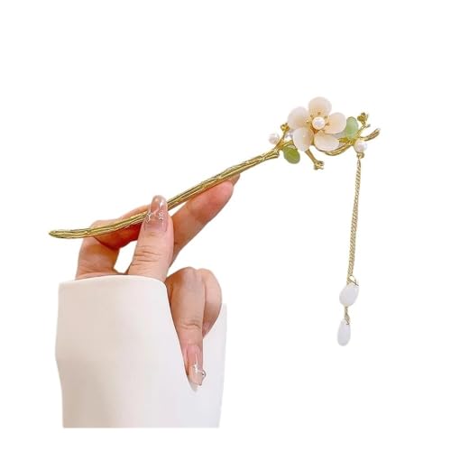 Retro-Quaste, Perlen, Strass, Haarnadel, chinesischer Stil, Haarnadel für Hochzeit, Haarschmuck, Charm, Metall-Haarnadeln, Schmuck für Damen (E) von ERQIAO