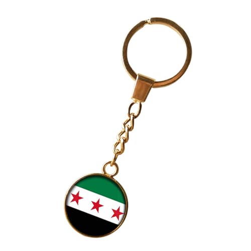 2024 Syrien-Flaggen-Halskette/modischer Schlüsselanhänger für Damen und Herren, patriotischer Halsschmuck, Geschenk, Reise-Souvenir, Einheitsgröße, Wie beschrieben, Wie beschrieben von ERRORY
