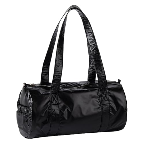 Ästhetische Nylon-Umhängetasche für Damen, koreanischer Stil, lässig, Mehrzweck, Pendler, Studenten, Zylinder-Unterarm-Handtasche, Geldbörse, lässige Pendlerhandtasche, Schwarz , One Size Ästhetische Nylon-Umhängetasche für Damen, koreanischer Stil, lässig, Mehrzweck, Pendler, Studenten, Zylinder-Unterarm-Handtasche, Geldbörse, lässige Pendlerhandtasche, Schwarz , One Size von ERRORY