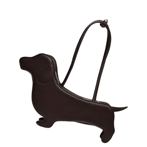 Auffällige Handtasche mit Dackel-Design, lässige Achseltasche, ideal für den täglichen Gebrauch und Hundeliebhaber wie Dackel, coffee, One Size von ERRORY