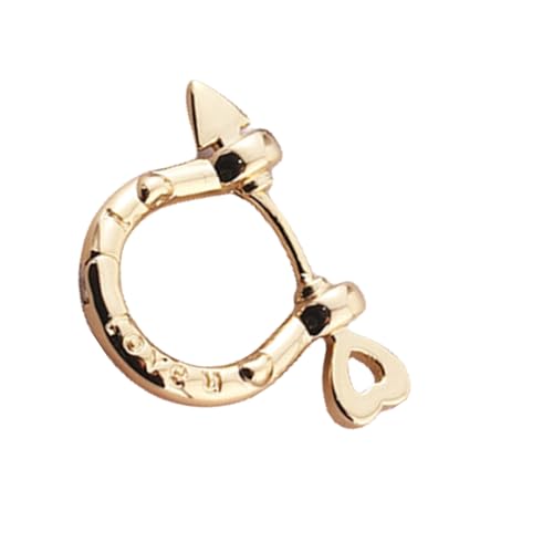 Bequeme Mehrzweck-Creolen in Buchstabenform, Schmuck-Accessoire für jeden Anlass, glatt mit elegantem Design, Unisex-Zubehör, Einheitsgröße, Wie beschrieben, Wie beschrieben von ERRORY