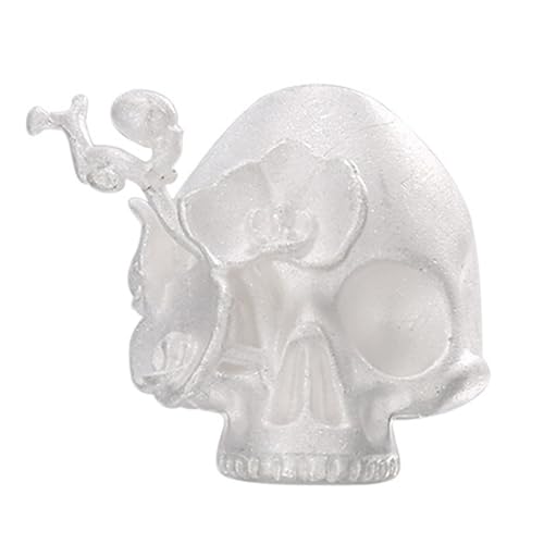 Blühender Totenkopf-Ring, trendiger Totenkopf-Ring, mit blühendem Blumen-Akzent, für modebewusste Personen, verstellbare Größe von ERRORY