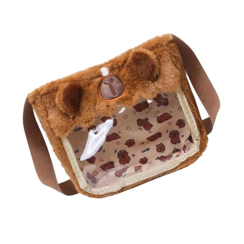 Capybara Schultasche, geräumiger Plüsch-Rucksack für Kinder und Cartoon-Liebhaber, geräumige und bequeme Umhängetasche, niedlicher Tier-Rucksack, a, One Size Capybara Schultasche, geräumiger Plüsch-Rucksack für Kinder und Cartoon-Liebhaber, geräumige und bequeme Umhängetasche, niedlicher Tier-Rucksack, a, One Size von ERRORY
