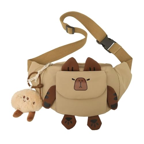 Cartoon-Brusttasche, japanischer Stil, Crossbody-Tasche, Handyschlingen mit verstellbarem Riemen, Brusttasche, Rucksack, Rucksack für Damen und Mädchen, kleine Umhängetasche, Cartoon-Pack, khaki, One Cartoon-Brusttasche, japanischer Stil, Crossbody-Tasche, Handyschlingen mit verstellbarem Riemen, Brusttasche, Rucksack, Rucksack für Damen und Mädchen, kleine Umhängetasche, Cartoon-Pack, khaki, One von ERRORY