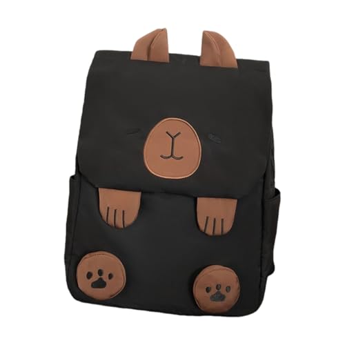 Cartoon-Tier-Rucksack für Mädchen, Frauen, Studenten, Schultasche, Tagesrucksack, Teenager, Reiserucksack mit verstellbarem Riemen, mehrere Taschen, Schwarz , One Size Cartoon-Tier-Rucksack für Mädchen, Frauen, Studenten, Schultasche, Tagesrucksack, Teenager, Reiserucksack mit verstellbarem Riemen, mehrere Taschen, Schwarz , One Size von ERRORY