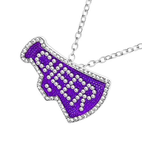 Cheerleader-Halskette mit funkelnden Steinen, verstellbare Halskette, bequemer, lässiger Schmuck für Frauen und Mädchen, funkelnde Cheerleader-Anhängerkette, Einheitsgröße, Wie beschrieben, Wie von ERRORY