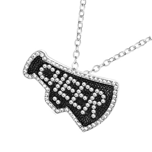Cheerleader-Halskette mit funkelnden Steinen, verstellbare Halskette, bequemer, lässiger Schmuck für Frauen und Mädchen, funkelnde Cheerleader-Anhängerkette, Einheitsgröße, Wie beschrieben, Wie Cheerleader-Halskette mit funkelnden Steinen, verstellbare Halskette, bequemer, lässiger Schmuck für Frauen und Mädchen, funkelnde Cheerleader-Anhängerkette, Einheitsgröße, Wie beschrieben, Wie von ERRORY