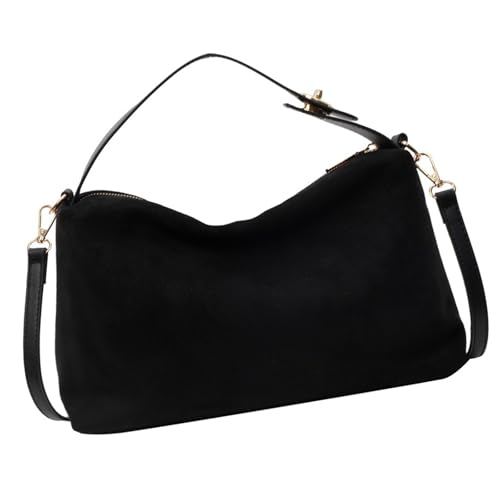 Damen Slouchy Umhängetasche Trendy Satchel Crossbody Geldbörse Top Griff Taschen für Frauen und Mädchen Alltagstasche, Schwarz , One Size Damen Slouchy Umhängetasche Trendy Satchel Crossbody Geldbörse Top Griff Taschen für Frauen und Mädchen Alltagstasche, Schwarz , One Size von ERRORY