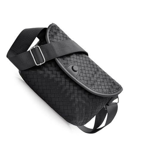 Damen-Umhängetasche, PU-Leder, einfache Brust, Dating koreanische Stile, Kuriertasche, trendig, täglich, koreanischer Stil, Schultertasche, Damen-Kuriertasche aus PU-Leder, Schwarz , One Size von ERRORY