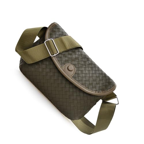 Damen-Umhängetasche, PU-Leder, einfache Brust, Dating koreanische Stile, Kuriertasche, trendig, täglich, koreanischer Stil, Schultertasche, Damen-Kuriertasche aus PU-Leder, grün, One Size von ERRORY