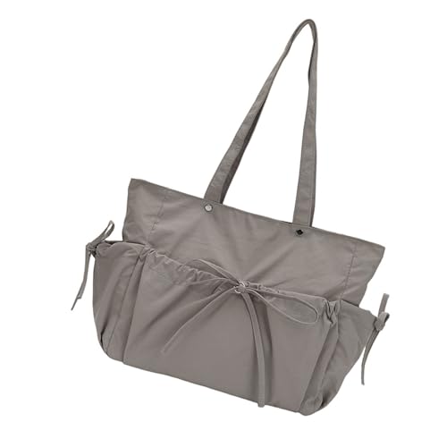 Damen-Umhängetasche, japanischer Stil, Achseltasche, plissiert, Handtasche, passend für den Alltag, große Kapazität, Achselfalten, schöne Schleifen, Handtasche, grau, One Size Damen-Umhängetasche, japanischer Stil, Achseltasche, plissiert, Handtasche, passend für den Alltag, große Kapazität, Achselfalten, schöne Schleifen, Handtasche, grau, One Size von ERRORY