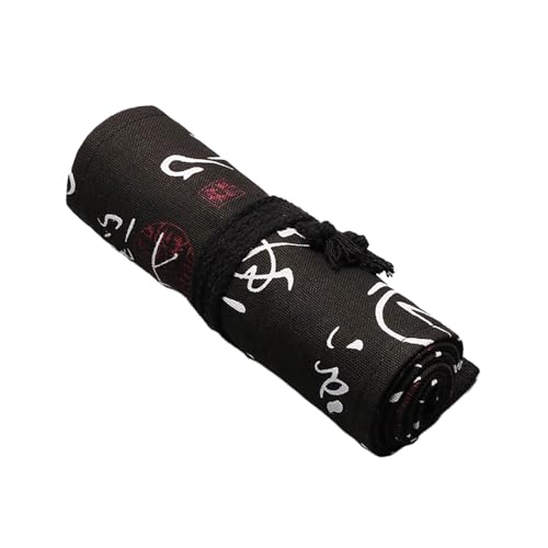 ERRORY 12/24/36/48/72 Löcher Bleistifte Rolle Leinwand Bleistift Organizer Tasche Wrap Rollbare Taschen Rolle Federmäppchen Tasche, 24 Löcher, Mass Beauty von ERRORY