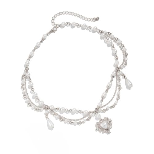 ERRORY Anspruchsvolle Herz-Wassertropfen-Halskette mit Quasten-Anhänger, ideal für Studenten und Profis, Einheitsgröße, Wie beschrieben, Wie beschrieben von ERRORY