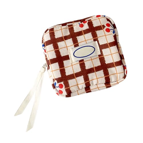 ERRORY Aufbewahrungsbeutel mit Obst-Aufdruck, mit Innenfächern, Make-up-Tasche für Kosmetik, Schreibwaren, Reisen, unverzichtbarer Kosmetikkoffer mit Gittermuster, Braunes Gitter, One Size ERRORY Aufbewahrungsbeutel mit Obst-Aufdruck, mit Innenfächern, Make-up-Tasche für Kosmetik, Schreibwaren, Reisen, unverzichtbarer Kosmetikkoffer mit Gittermuster, Braunes Gitter, One Size von ERRORY