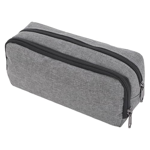 ERRORY Bleistift-Organizer, robustes Oxford-Gewebe, große Kapazität, Bleistift-Aufbewahrungstasche für Klassenzimmer und Hausaufgaben, organisiertes Oxford-Stiftetui für den Klassenzimmer, grau, Mass von ERRORY