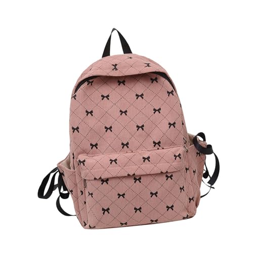 ERRORY Corduroy Bowknot Rucksack für College-Mädchen, weich und bequem, Schultasche, Tagesrucksack für Campus, Shopping und Reiserucksack Damen, a, One Size ERRORY Corduroy Bowknot Rucksack für College-Mädchen, weich und bequem, Schultasche, Tagesrucksack für Campus, Shopping und Reiserucksack Damen, a, One Size von ERRORY