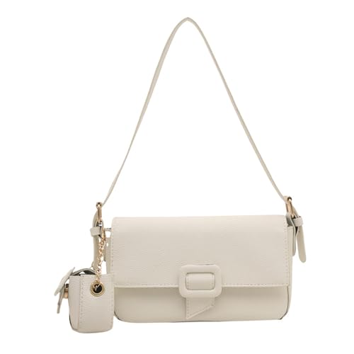 ERRORY Damentasche aus PU-Leder, Achseltasche, trendige Handtasche, modisch, Pendeln, einfarbig, Unterarm, Retro, Achselhöhle, lässige Handtasche, Retro-Schultertasche, PU-Leder, Unterarm, weiß, One ERRORY Damentasche aus PU-Leder, Achseltasche, trendige Handtasche, modisch, Pendeln, einfarbig, Unterarm, Retro, Achselhöhle, lässige Handtasche, Retro-Schultertasche, PU-Leder, Unterarm, weiß, One von ERRORY